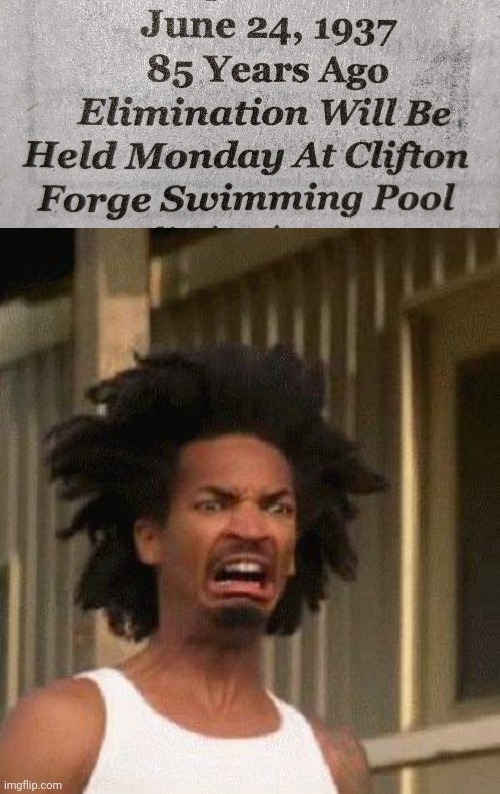 People were easily entertained in the 1930s | image tagged in disgusted face,memes,elimination,swimming pool,1930s | made w/ Imgflip meme maker