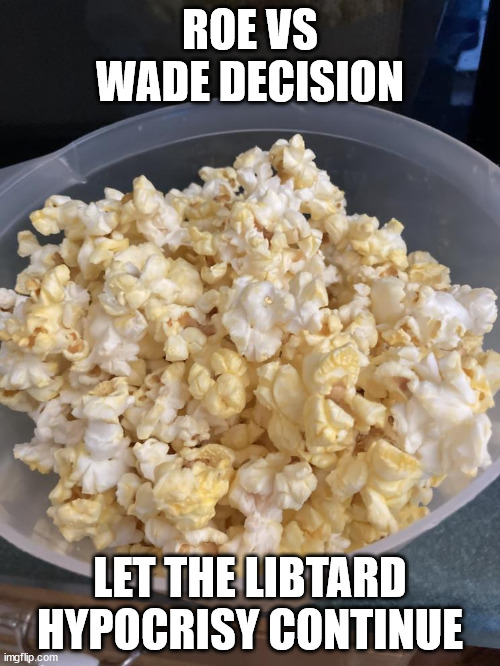 The show is about to begin... | ROE VS WADE DECISION; LET THE LIBTARD HYPOCRISY CONTINUE | image tagged in libtard,hypocrisy | made w/ Imgflip meme maker