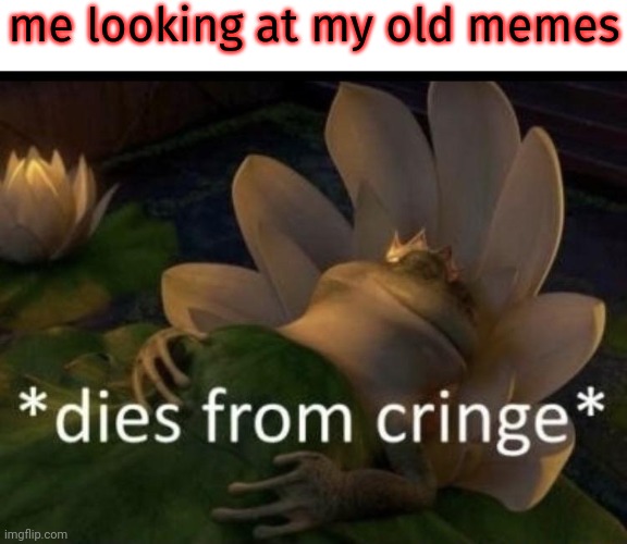 Dies from cringe | me looking at my old memes | image tagged in dies from cringe | made w/ Imgflip meme maker