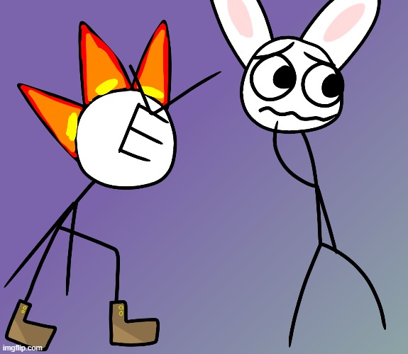 what the fuck bro! you stepped on my timbs! | image tagged in bunni | made w/ Imgflip meme maker