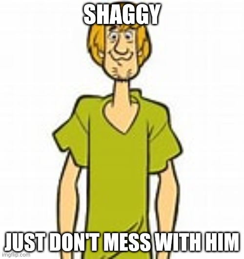. | SHAGGY; JUST DON'T MESS WITH HIM | image tagged in shaggy | made w/ Imgflip meme maker