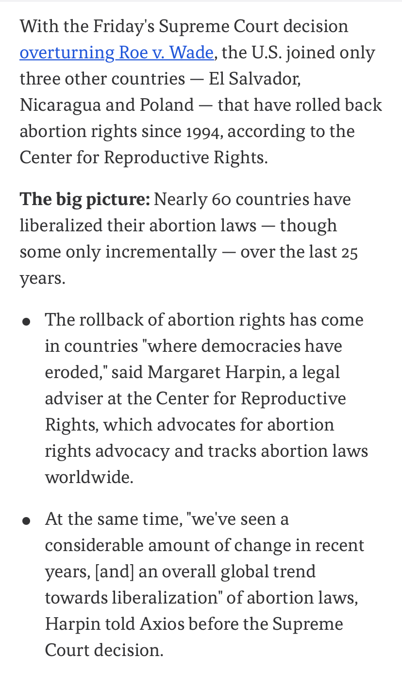 High Quality U.S. joins backsliding democracies on abortion Blank Meme Template