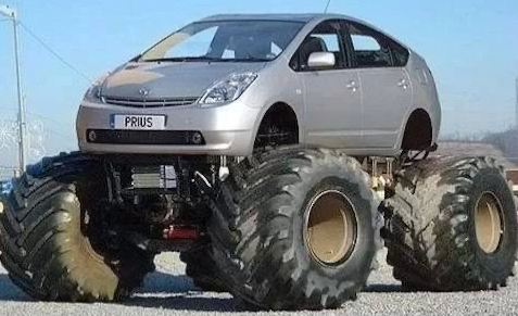 High Quality Prius Monster Truck Blank Meme Template