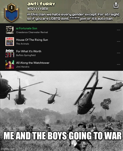 ‘Ight ima head to the front lines | ME AND THE BOYS GOING TO WAR | image tagged in vietnam,furry,the furry fandom,furry with gun,war | made w/ Imgflip meme maker