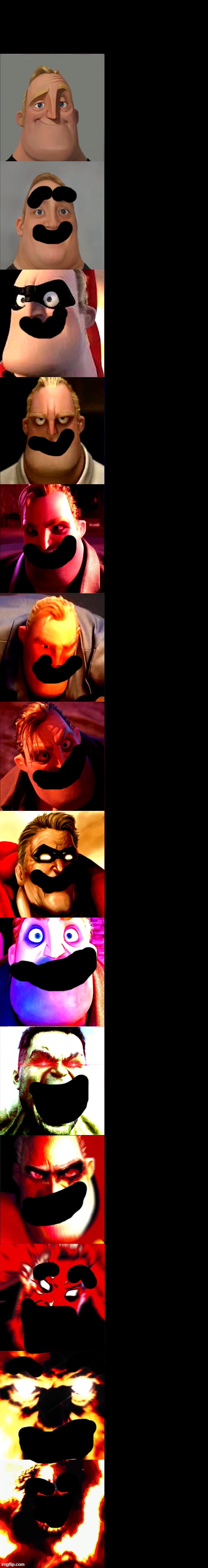 mr incredible becoming angry but he stays happy | image tagged in mr incredible becoming angry extended | made w/ Imgflip meme maker