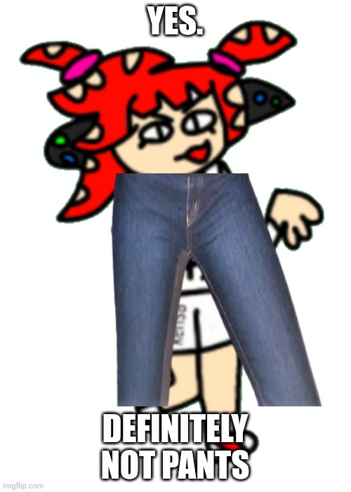 Splatza | YES. DEFINITELY NOT PANTS | image tagged in splatza | made w/ Imgflip meme maker