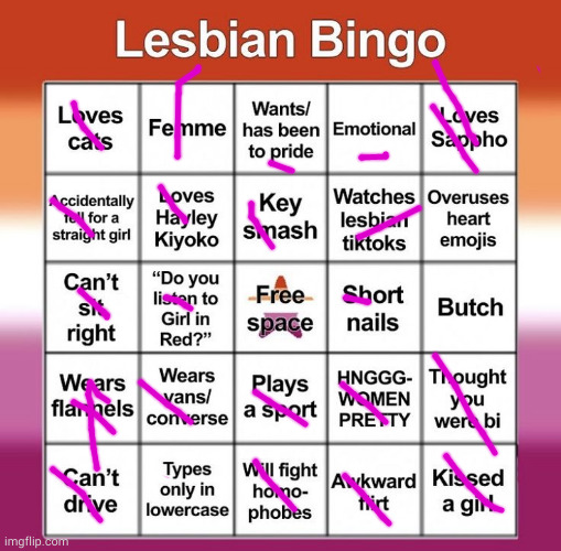 Yes. | image tagged in lesbian bingo | made w/ Imgflip meme maker
