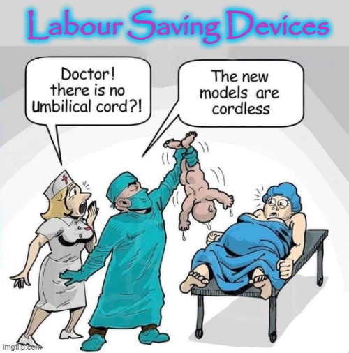 Birth Controls | Labour Saving Devices | image tagged in no one is born cool except | made w/ Imgflip meme maker
