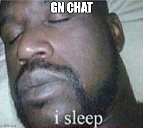 Shaq I Sleep Only | GN CHAT | image tagged in shaq i sleep only | made w/ Imgflip meme maker