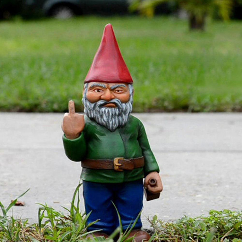 High Quality Middle Finger Gnome Blank Meme Template
