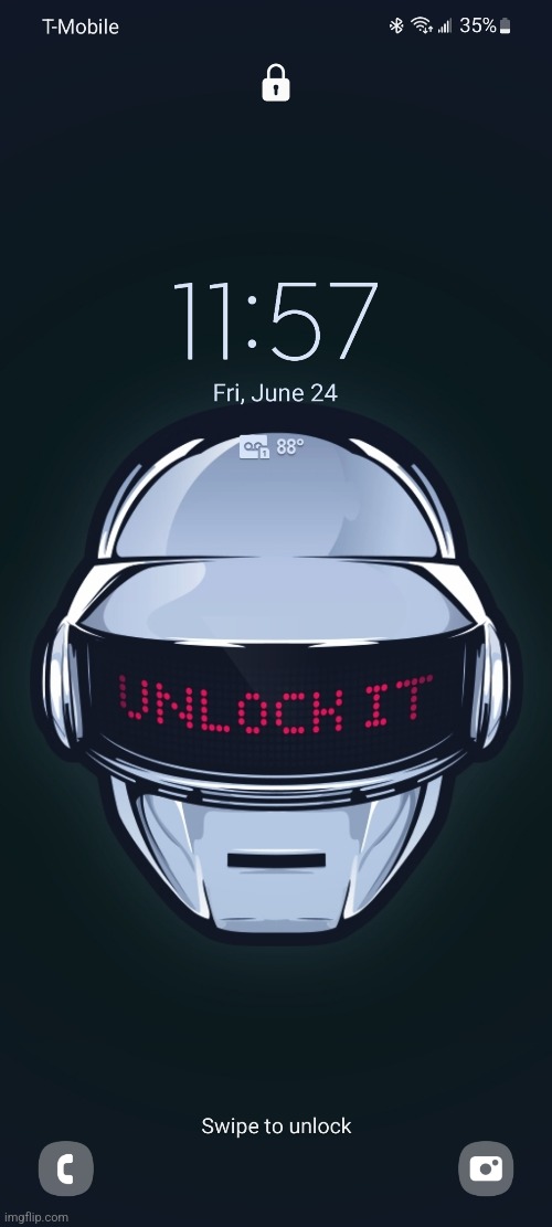 Yes, this is my lock screen. Only true Daft Punk fans get the reference. | image tagged in why are you reading the tags,no seriously,why,why are you here,why are we still here,just to suffer | made w/ Imgflip meme maker
