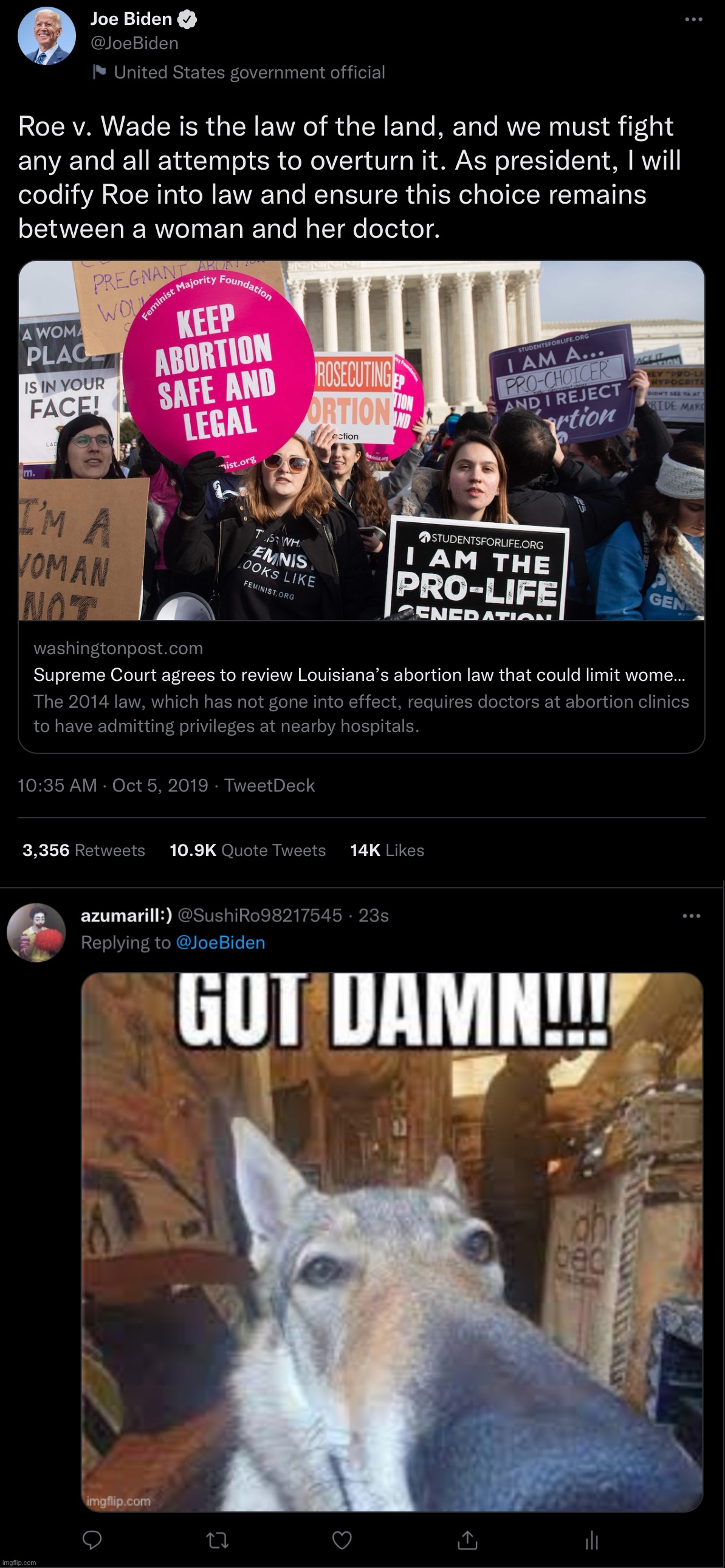 i didnt even know that my rights as a girl were revoked but thanks fr | made w/ Imgflip meme maker