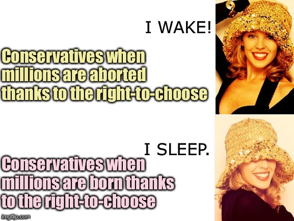 If you’re doing math, you have to count the millions like me whose parents had an abortion so they could have a child later. | Conservatives when millions are aborted thanks to the right-to-choose; Conservatives when millions are born thanks to the right-to-choose | image tagged in kylie i wake/i sleep,abortion,pro-choice,conservative hypocrisy,conservative logic,womens rights | made w/ Imgflip meme maker