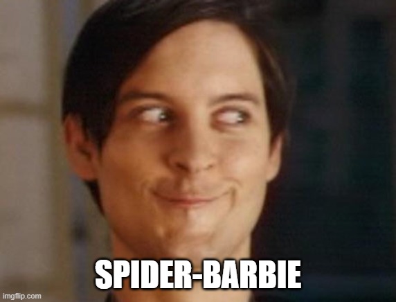 Spiderman Peter Parker Meme | SPIDER-BARBIE | image tagged in memes,spiderman peter parker | made w/ Imgflip meme maker