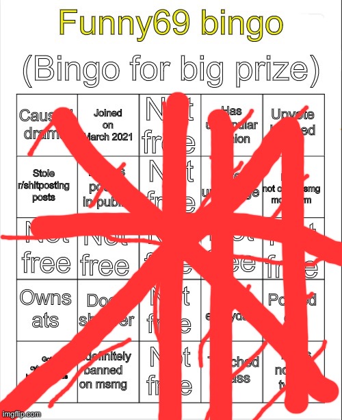 3….. | image tagged in funny69 bingo | made w/ Imgflip meme maker