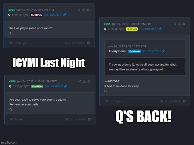 There's a storm coming.Are you ready for it? | ICYMI Last Night; Q'S BACK! | image tagged in the great awakening,dark to light,q drops,wwg1wga | made w/ Imgflip meme maker