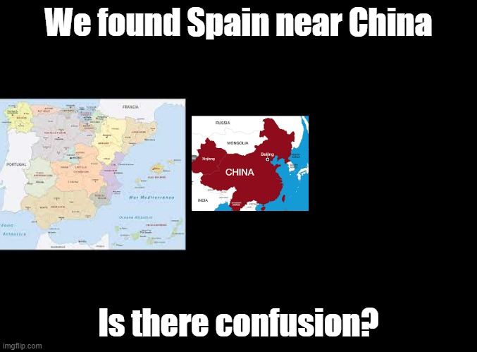 So are you sturdy? Being a healthy human? Peace is always a shame. Food is a person | We found Spain near China; Is there confusion? | image tagged in blank black,google translate sings | made w/ Imgflip meme maker
