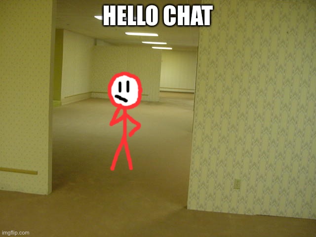 The Backrooms | HELLO CHAT | image tagged in the backrooms,danish | made w/ Imgflip meme maker