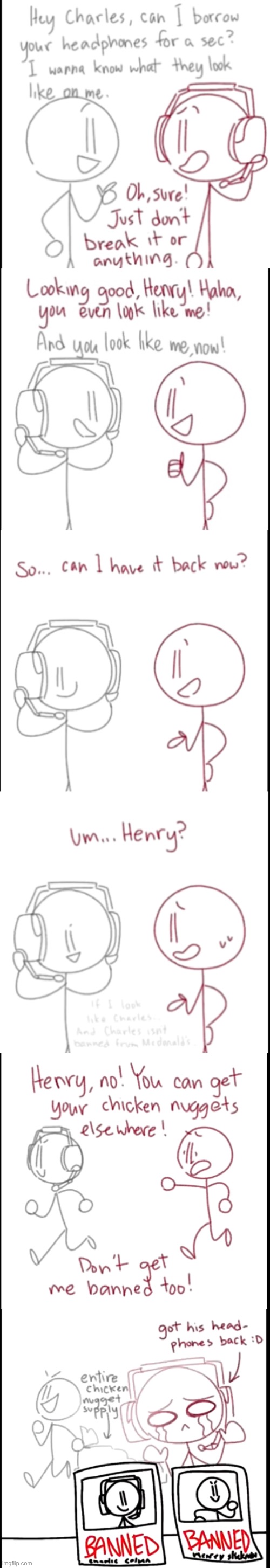 Maybe Charles could have said that it was an impostor | image tagged in charles,henry stickmin | made w/ Imgflip meme maker