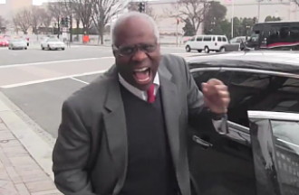 Justice Clarence Thomas gets the last laugh Blank Meme Template