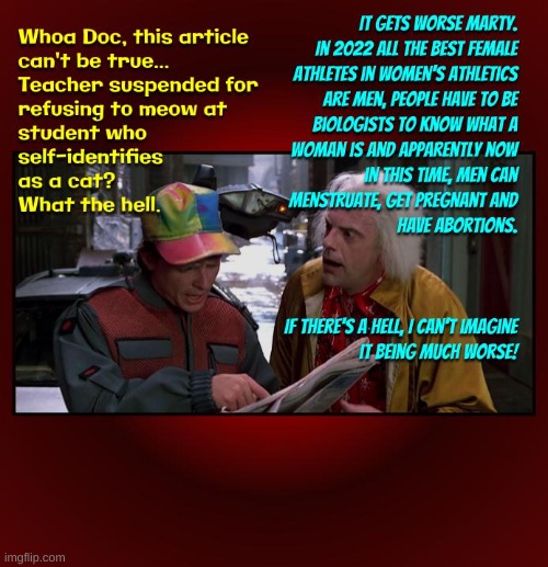 Great Scott! | image tagged in pregnant,abortion is murder,politics,political,democrats | made w/ Imgflip meme maker