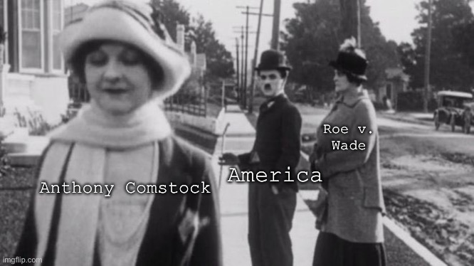 Vices are not Crimes | Roe v. 
Wade; Anthony Comstock; America | image tagged in original distracted boyfriend | made w/ Imgflip meme maker