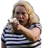 Karen With a Gun Blank Meme Template