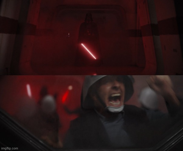 Darth Vader vs Rebel | image tagged in darth vader vs rebel | made w/ Imgflip meme maker