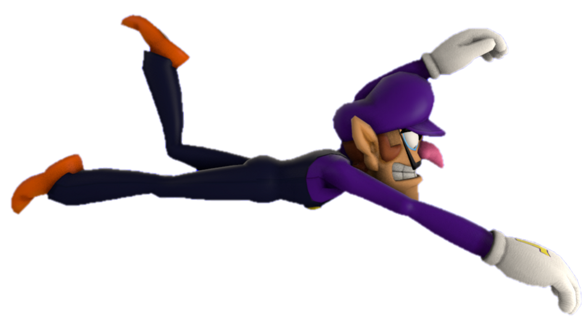 Waluigi Swimming Blank Meme Template