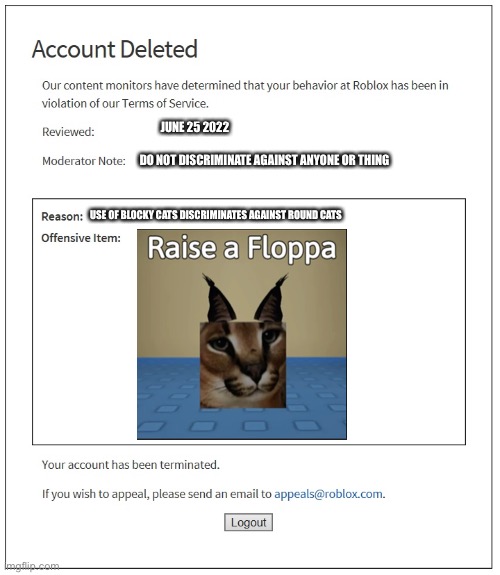 Roblox raise a floppa Memes & GIFs - Imgflip