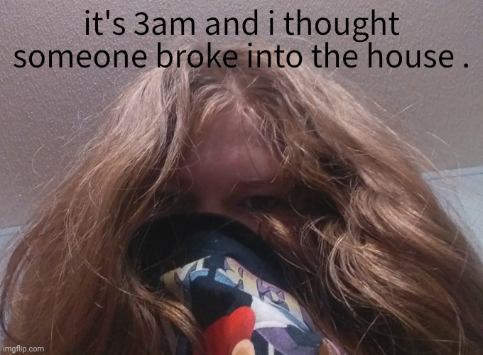 I was gonna defend myself with a toothbrush . wth | it's 3am and i thought someone broke into the house . | made w/ Imgflip meme maker