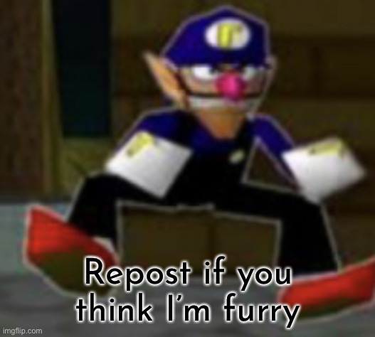 wah male | Repost if you think I’m furry | image tagged in wah male | made w/ Imgflip meme maker