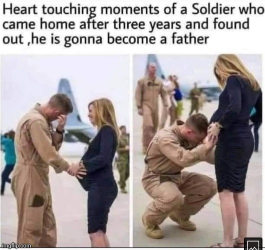 Salute to fellow soldier! | image tagged in soldier,father | made w/ Imgflip meme maker