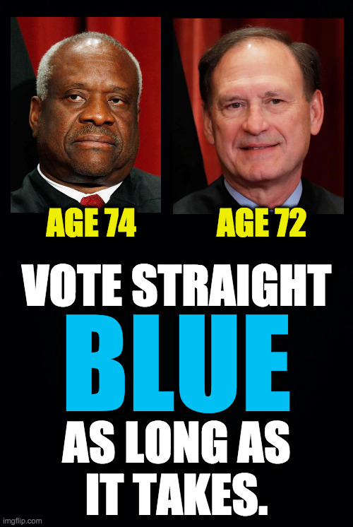 Cancer doesn't cure itself. | AGE 74             AGE 72; VOTE STRAIGHT
 
 

AS LONG AS
IT TAKES. BLUE | image tagged in memes,cancer,vote | made w/ Imgflip meme maker