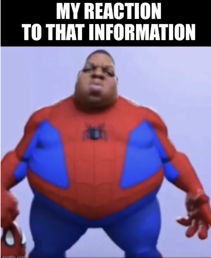 My Reaction To That Information Meme Template