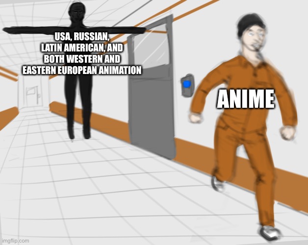 SCP Tpose | USA, RUSSIAN, LATIN AMERICAN, AND BOTH WESTERN AND EASTERN EUROPEAN ANIMATION; ANIME | image tagged in scp tpose | made w/ Imgflip meme maker