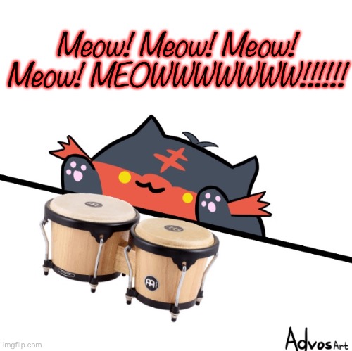 Meow! Meow! Meow! Meow! MEOWWWWWWW!!!!!! | Meow! Meow! Meow! Meow! MEOWWWWWWW!!!!!! | image tagged in bongo litten | made w/ Imgflip meme maker