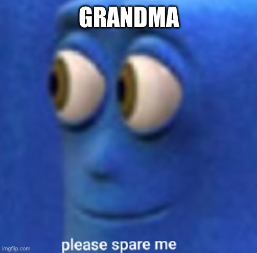 Please Spare Me | GRANDMA | image tagged in please spare me | made w/ Imgflip meme maker