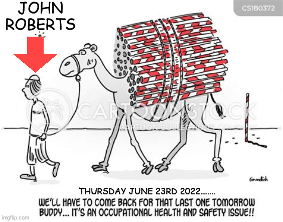 The last straw.. |  JOHN ROBERTS; THURSDAY JUNE 23RD 2022....... | image tagged in scotus,traitors,anachy,republicans,criminal | made w/ Imgflip meme maker