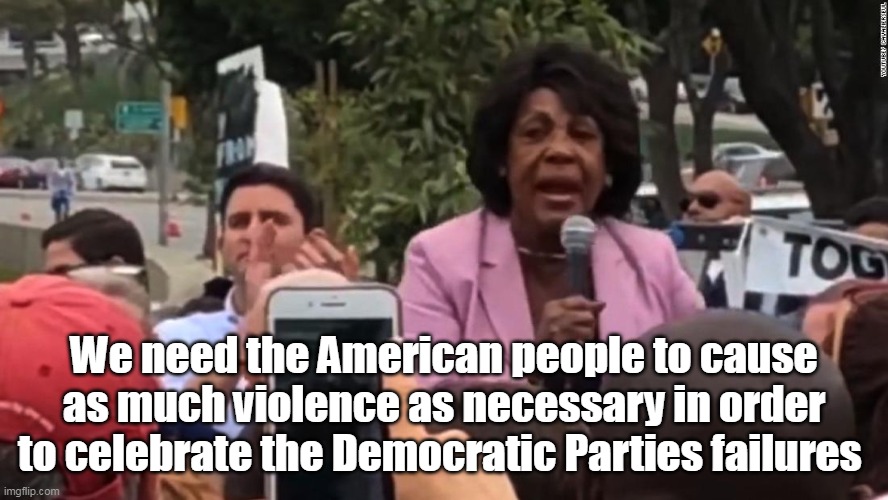 Rabble Rousing Bitch | We need the American people to cause as much violence as necessary in order to celebrate the Democratic Parties failures | image tagged in racist violence inciter | made w/ Imgflip meme maker