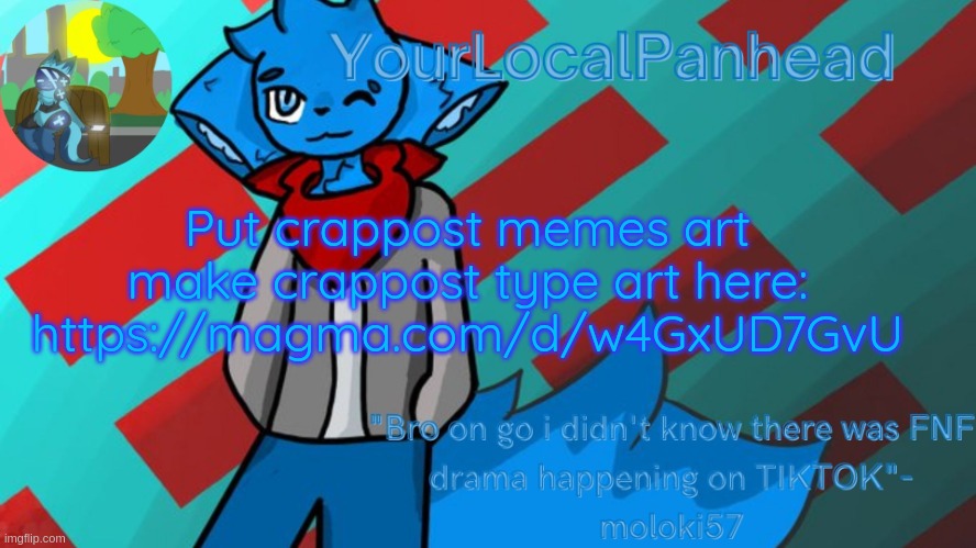 https://magma.com/d/w4GxUD7GvU | Put crappost memes art make crappost type art here: https://magma.com/d/w4GxUD7GvU | image tagged in loki temp art by moloki52 | made w/ Imgflip meme maker