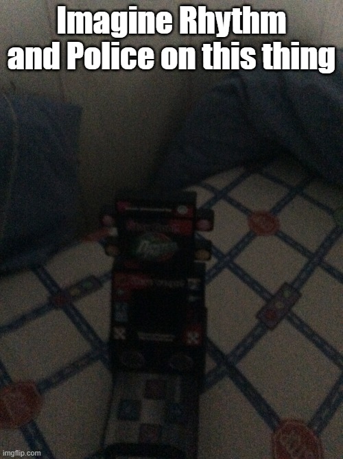 just comment, "Imagine (Pumpfan fucking Danny) on this thing, it’s certainly not a bed | Imagine Rhythm and Police on this thing | image tagged in mini ddr | made w/ Imgflip meme maker
