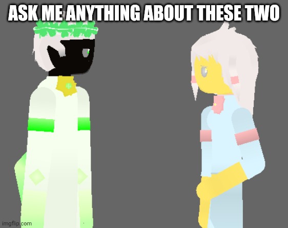 ASK ME ANYTHING ABOUT THESE TWO | made w/ Imgflip meme maker