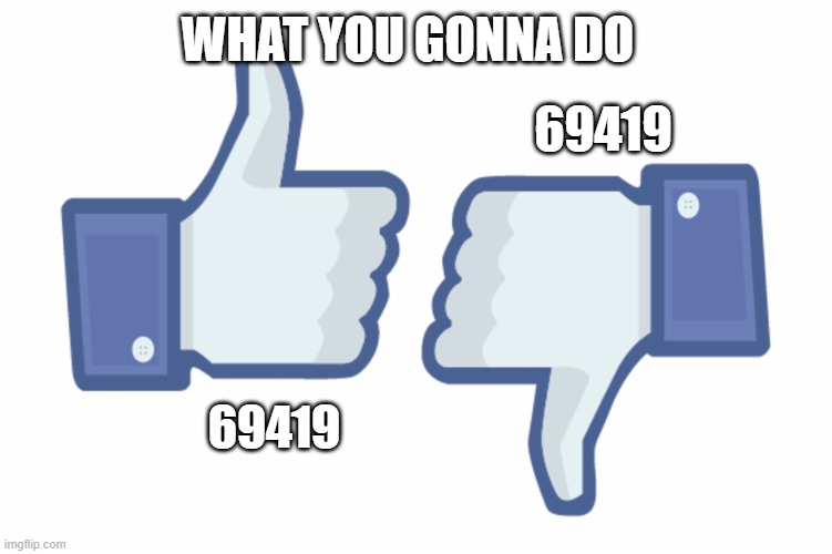houston, we have a problem | WHAT YOU GONNA DO; 69419; 69419 | image tagged in like/dislike | made w/ Imgflip meme maker
