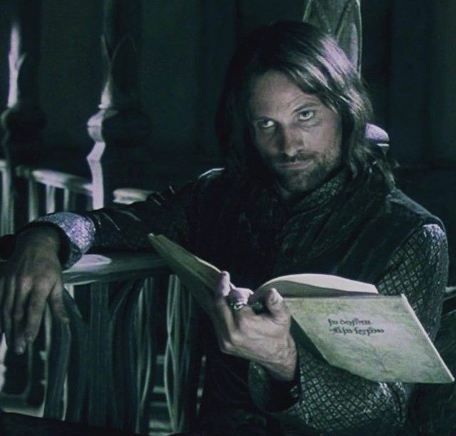 High Quality Aragorn Reading Blank Meme Template