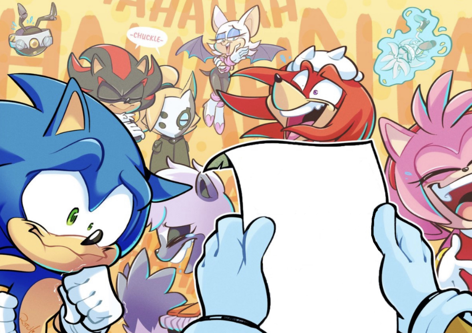 sonic and friends laughing Blank Meme Template