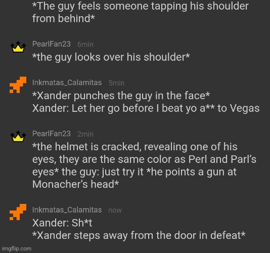 Me and Pearl's rp | made w/ Imgflip meme maker
