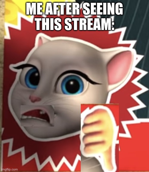 im talking about the Andy_haters_suck stream | ME AFTER SEEING THIS STREAM: | image tagged in cursed talking angela | made w/ Imgflip meme maker