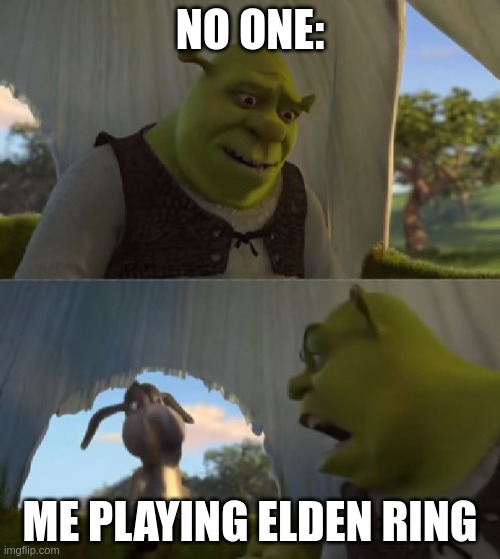 SHEK | NO ONE:; ME PLAYING ELDEN RING | image tagged in could you not ___ for 5 minutes | made w/ Imgflip meme maker