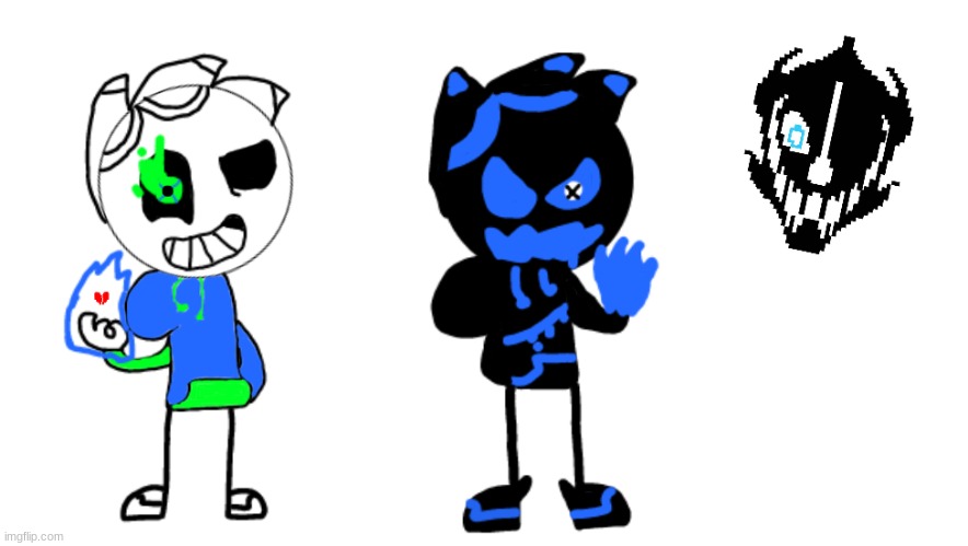 Updated sans from IMGtale, phase 1: Broken silence phase 2: endless paradox (megalovania link in comments) | image tagged in sans | made w/ Imgflip meme maker